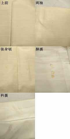 平和屋着物●訪問着　摺り型友禅　紬地　風景文　金彩　正絹　逸品　AABI4520ck