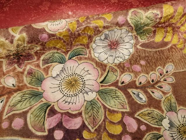 平和屋着物●豪華振袖　辻が花　絞り　遠山花文　暈し染め　正絹　逸品　AABI4522ck
