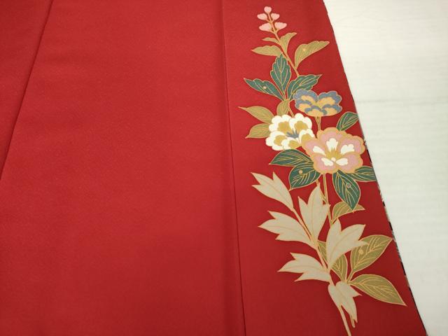 平和屋着物●豪華振袖　駒刺繍　花蝶文　銀通し地　正絹　逸品　AABI4524ck