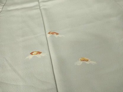 平和屋着物●訪問着　友禅　吉祥文　正絹　逸品　AABI4525ck