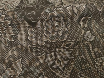 平和屋着物●本場大島紬　カタス7マルキ　更紗花文　正絹　逸品　未使用　AABI4528ck