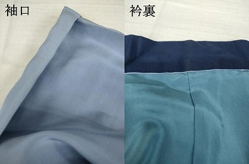 平和屋着物●男性　長襦袢　袷　手描き　馬　暈し染め　正絹　逸品　AABI4529ck
