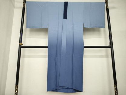 平和屋着物●男性　長襦袢　袷　手描き　馬　暈し染め　正絹　逸品　AABI4529ck