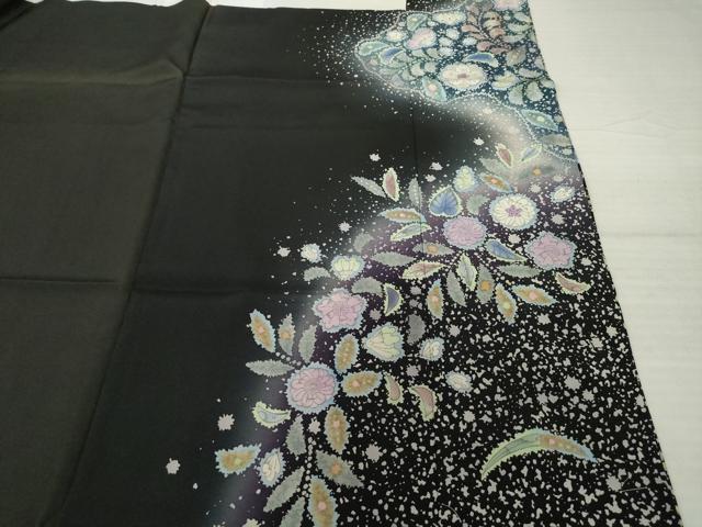 平和屋着物●吉乃一廉　幻の辻が花　訪問着　辻が花　駒刺繍　暈し染め　金彩　正絹　逸品　AABI4536ck