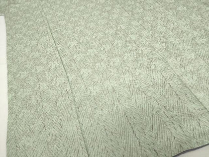 平和屋着物●名門　藤娘きぬたや・杢目絞り　小紋　正絹　逸品　AABI4542ck