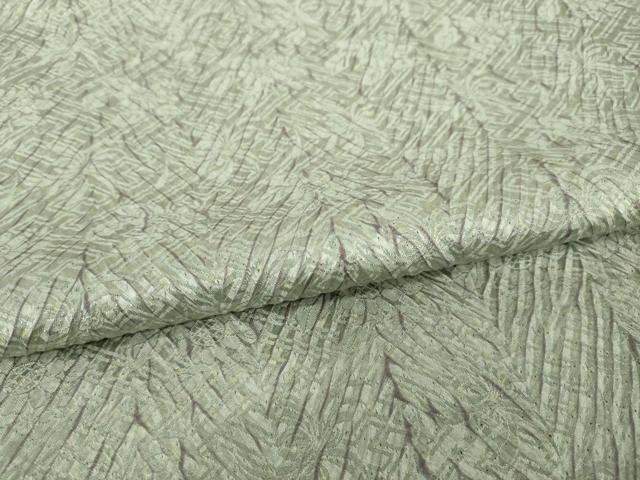 平和屋着物●名門　藤娘きぬたや・杢目絞り　小紋　正絹　逸品　AABI4542ck
