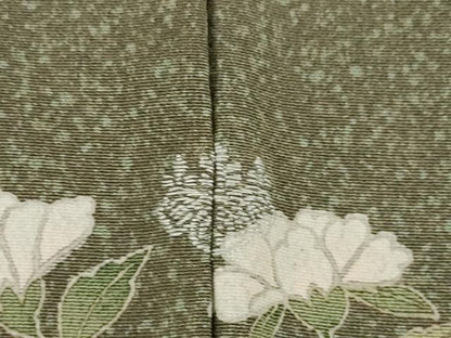 平和屋着物●訪問着　友禅　枝花文　暈し染め　正絹　逸品　AABI4554ck