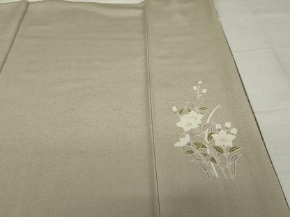 平和屋着物●訪問着　友禅　枝花文　暈し染め　正絹　逸品　AABI4554ck