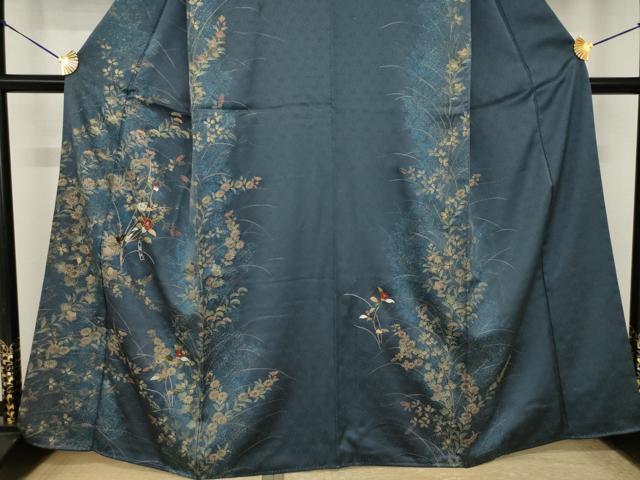 平和屋着物●訪問着　刺繍　短冊花文　金彩　正絹　逸品　AABI4560ck