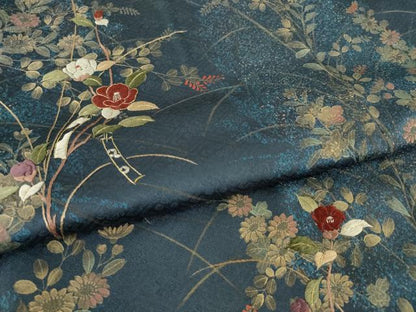 平和屋着物●訪問着　刺繍　短冊花文　金彩　正絹　逸品　AABI4560ck