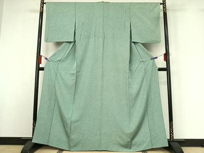 平和屋着物▽上質な小紋　単衣　墨流し文様　正絹　逸品　AABI4562jh