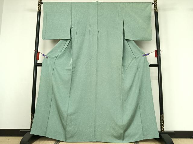 平和屋着物▽上質な小紋　単衣　墨流し文様　正絹　逸品　AABI4562jh