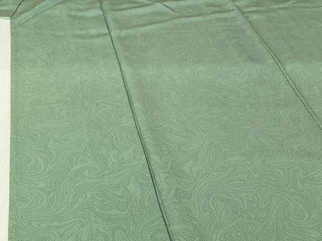 平和屋着物▽上質な小紋　単衣　墨流し文様　正絹　逸品　AABI4562jh