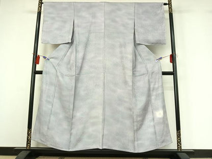 平和屋着物▽上質な小紋　単衣　作家物　霞文　暈し染め　正絹　逸品　AABI4566jh