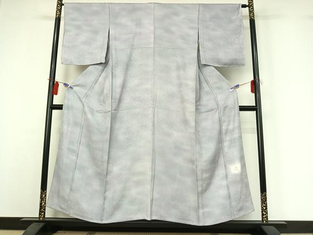 平和屋着物▽上質な小紋　単衣　作家物　霞文　暈し染め　正絹　逸品　AABI4566jh