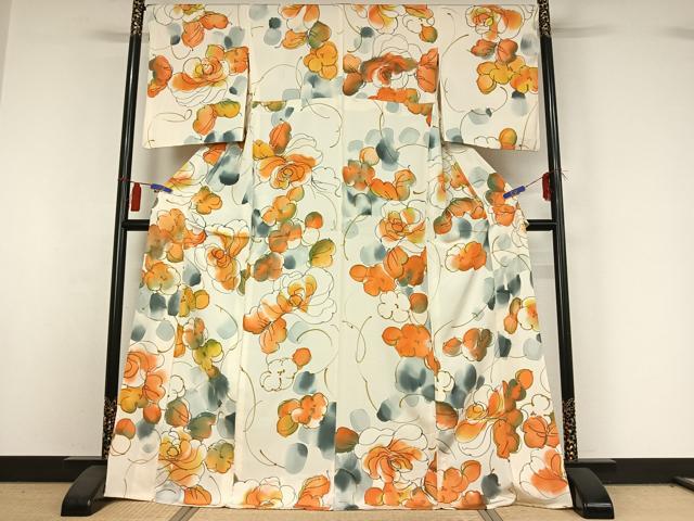 平和屋着物▽訪問着　単衣　手描き　草花文　暈し染め　正絹　逸品　AABF1869jh 2026年最新】Yahoo!オークション -平和屋 着物訪問着の中古品・新品