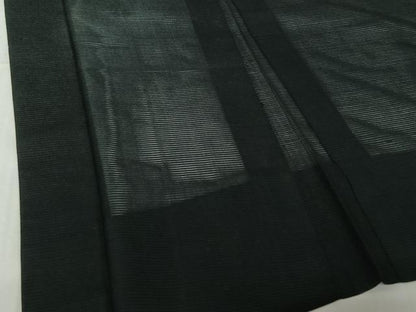 平和屋着物▽男性　長羽織　スリーシーズン　春夏秋　塵除け　暗黒色　黒地　正絹　逸品　AABI4584jh