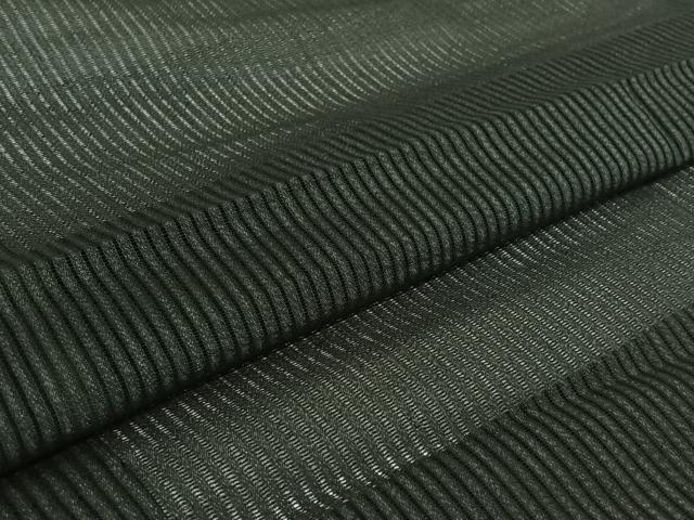 平和屋着物▽男性　長羽織　スリーシーズン　春夏秋　塵除け　縞　黒地　正絹　逸品　AABI4585jh