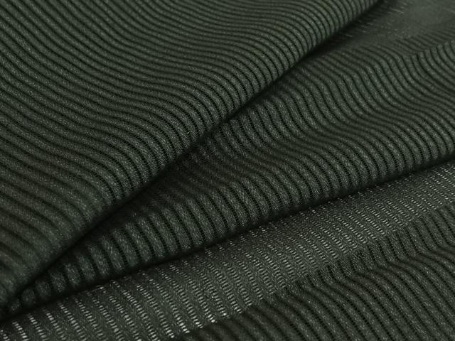 平和屋着物▽男性　長羽織　スリーシーズン　春夏秋　塵除け　縞　黒地　正絹　逸品　AABI4585jh