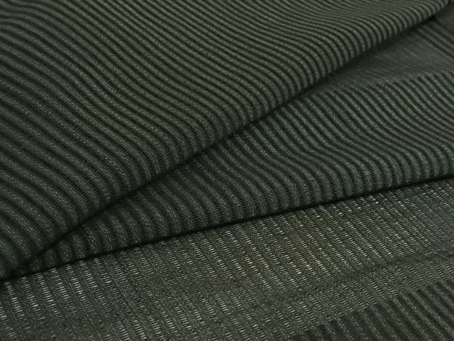 平和屋着物▽男性　長羽織　スリーシーズン　春夏秋　塵除け　縞　黒地　正絹　逸品　AABI4586jh