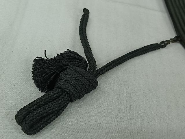 平和屋着物▽男性　長羽織　スリーシーズン　春夏秋　塵除け　縞　黒地　正絹　逸品　AABI4586jh