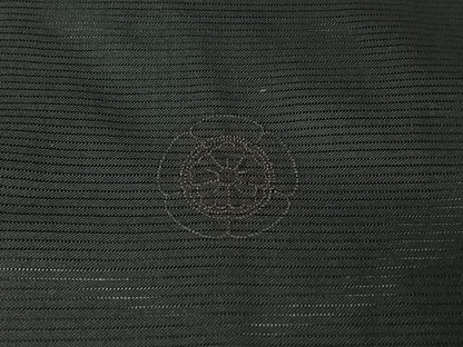 平和屋着物▽男性　黒紋付　羽織　スリーシーズン　春夏秋　塵除け　暗黒色　黒地　正絹　逸品　AABI4587jh