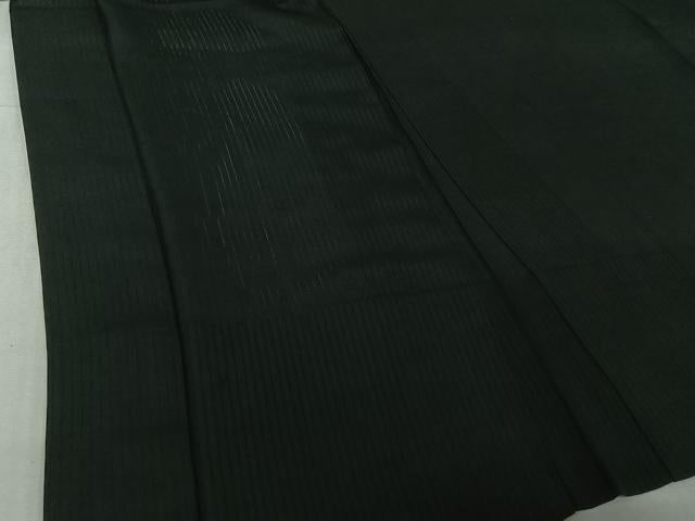 平和屋着物▽男性　黒紋付　長羽織　スリーシーズン　春夏秋　塵除け　暗黒色　黒地　正絹　逸品　AABI4589jh