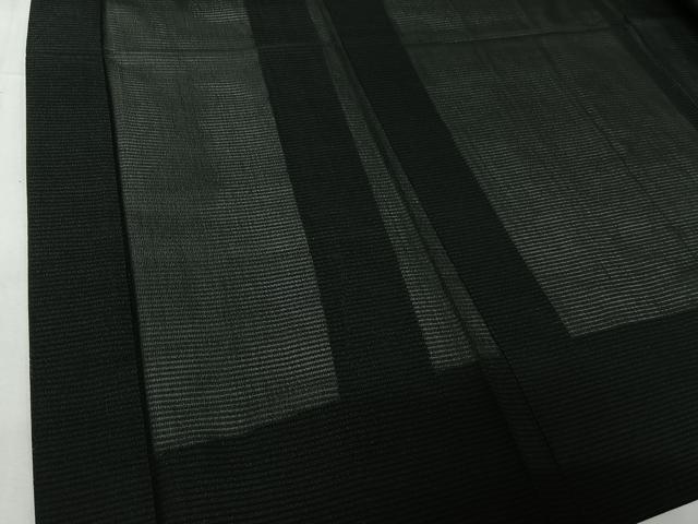 平和屋着物▽羽織　スリーシーズン　春夏秋　塵除け　暗黒色　黒地　正絹　逸品　AABI4592jh