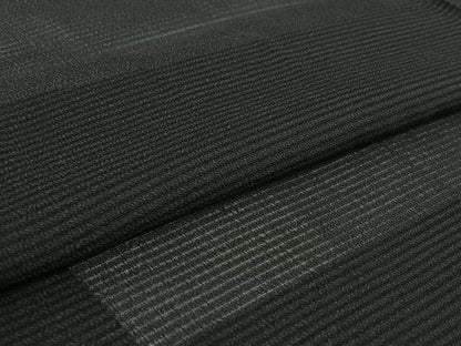平和屋着物▽羽織　スリーシーズン　春夏秋　塵除け　暗黒色　黒地　正絹　逸品　AABI4592jh