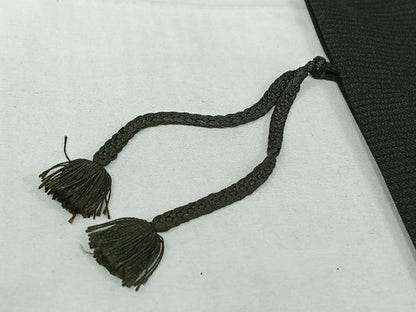 平和屋着物▽羽織　スリーシーズン　春夏秋　塵除け　暗黒色　黒地　正絹　逸品　AABI4592jh