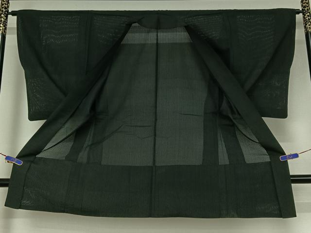 平和屋着物▽男性　長羽織　スリーシーズン　春夏秋　塵除け　縞　正絹　逸品　AABI4594jh