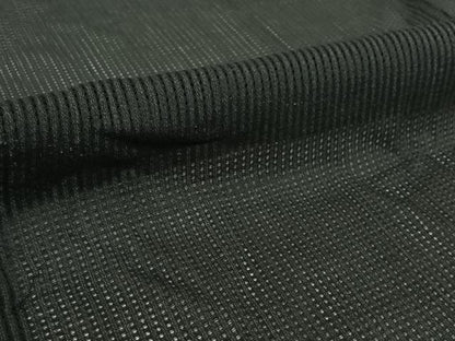 平和屋着物▽男性　長羽織　スリーシーズン　春夏秋　塵除け　暗黒色　黒地　正絹　逸品　AABI4596jh