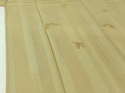 平和屋着物▽上質な小紋　単衣　舞蝶文　正絹　逸品　AABI4605jh