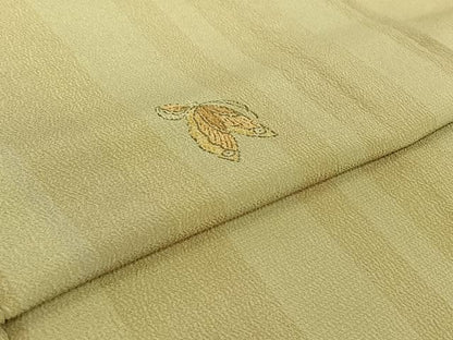 平和屋着物▽上質な小紋　単衣　舞蝶文　正絹　逸品　AABI4605jh