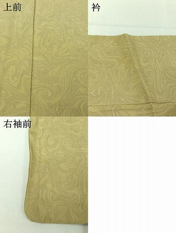 平和屋着物▽上質な小紋　単衣　墨流し文様　正絹　逸品　AABI4608jh