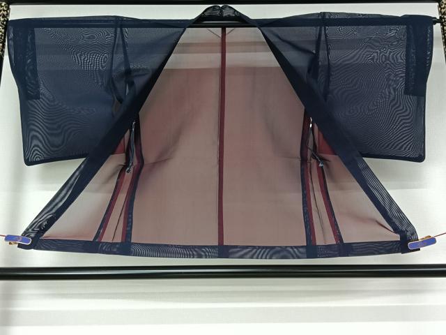 平和屋着物▽羽織　スリーシーズン　春夏秋　塵除け　留紺色　正絹　逸品　AABI4610jh