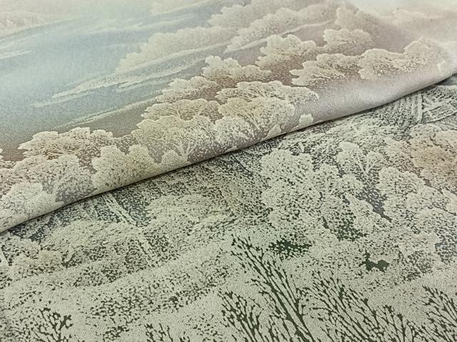 平和屋着物▽訪問着　単衣　風景文　暈し染め　正絹　逸品　AABI4613jh