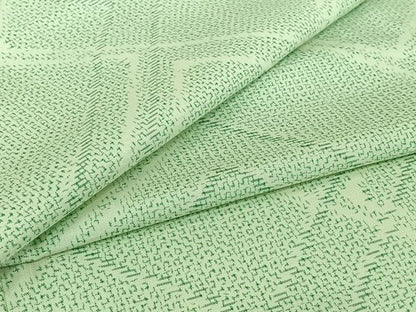 平和屋着物▽本場大島紬　単衣　幾何学文様　正絹　逸品　AABI4616jh
