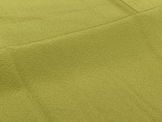 平和屋着物▽上質な色無地　単衣　抹茶色　正絹　逸品　AABI4618jh