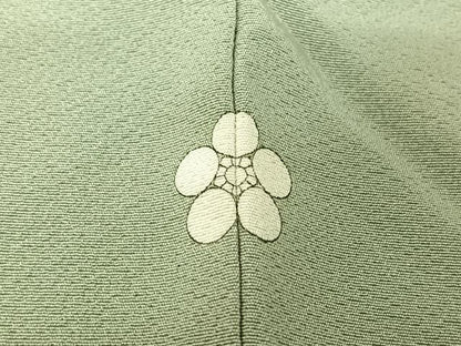 平和屋着物▽上質な色無地　単衣　湊鼠色　正絹　逸品　AABI4626jh