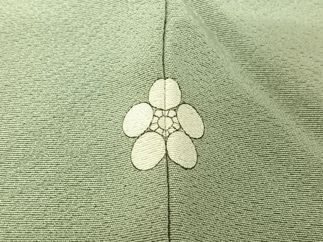 平和屋着物▽上質な色無地　単衣　湊鼠色　正絹　逸品　AABI4626jh
