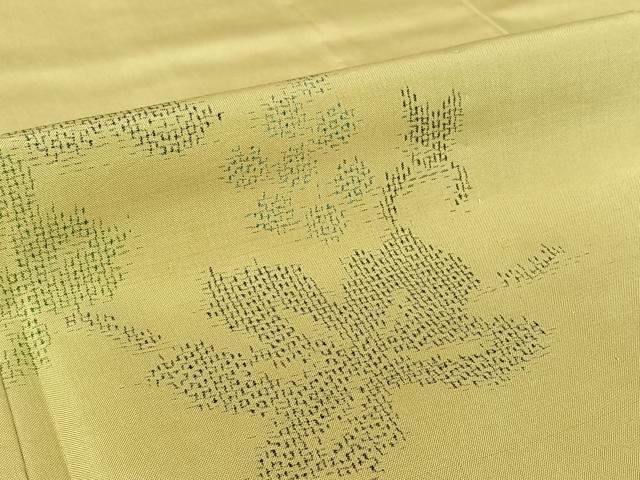 平和屋着物▽本場大島紬　単衣　葡萄　正絹　逸品　AABI4637jh