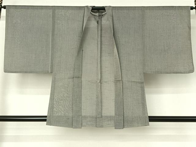 平和屋着物▽男性　羽織　スリーシーズン　春夏秋　塵除け　霞文　正絹　逸品　AABI4646jh
