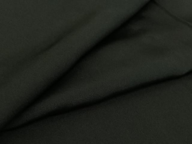 平和屋着物▽男性　黒紋付　単衣　アンサンブル　暗黒色　正絹　逸品　AABI4647jh