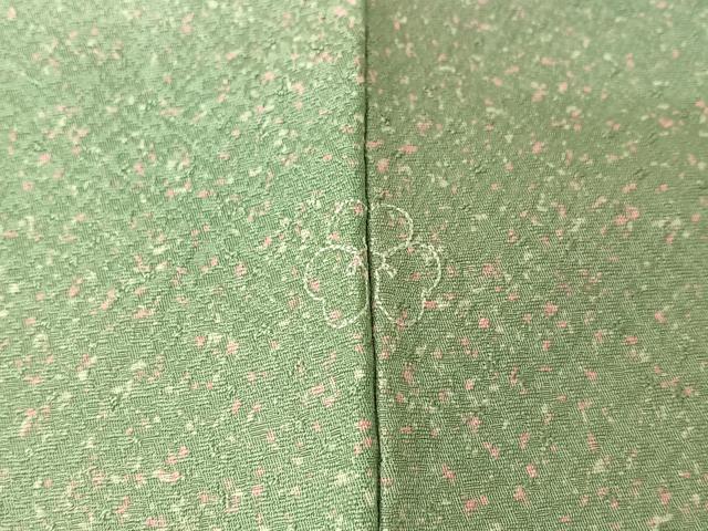 平和屋着物▽横井孝章　小紋　単衣　霞文　反端付き　正絹　逸品　AABI4648jh
