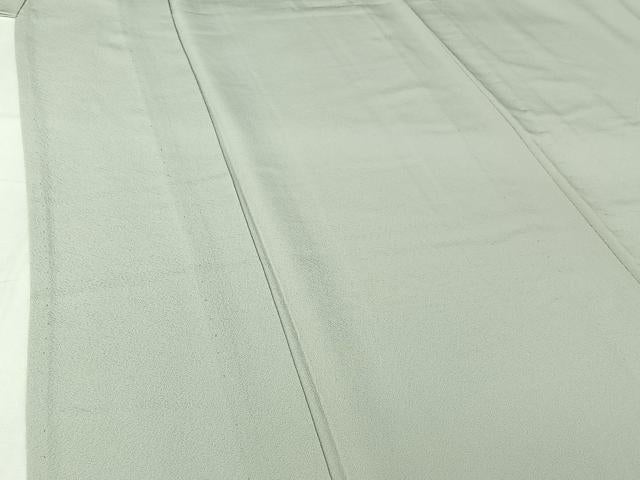 平和屋着物▽上質な色無地　単衣　白磁色　正絹　逸品　AABI4652jh