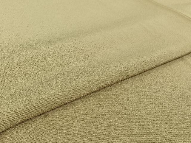 平和屋着物▽上質な色無地　単衣　枯色　正絹　逸品　AABI4656jh