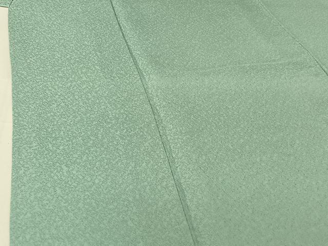 平和屋着物▽上質な色無地　単衣　錆青磁色　正絹　逸品　AABI4657jh