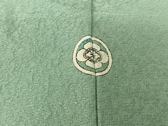 平和屋着物▽上質な色無地　単衣　錆青磁色　正絹　逸品　AABI4657jh