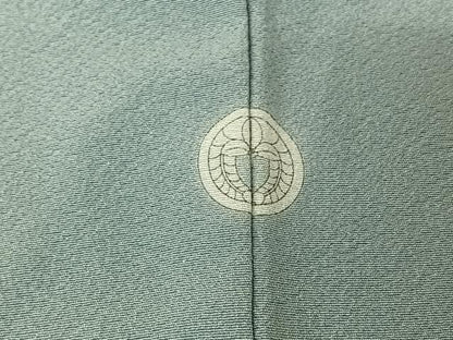 平和屋着物▽上質な色無地　単衣　勿忘草色　正絹　逸品　AABI4666jh
